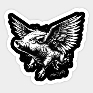 Flying Pig Sticker